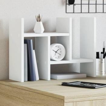 Desk Organizer White 34.5x15.5x35.5 cm Engineered Wood