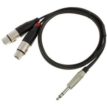 Cavo Y Pro Snake TPY 2015 JFF 2xXLR Femmina a Jack Stereo 6,3mm Nero