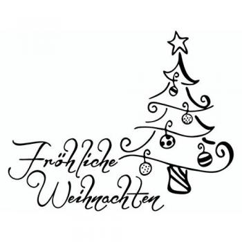 Heyda Stempel Motivstempel 'Fröhliche Weihnachten' 8x6,4cm