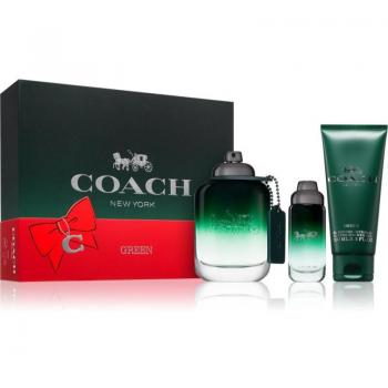 Set Coach Verde: Fragancia Masculina 100 ml + Mini Eau de Toilette 15 ml + Gel de Ducha 100 ml