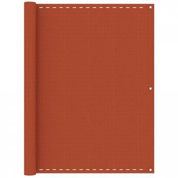 Vidaxl Balkon-sichtschutz Orange 120x600 Cm Hdpe
