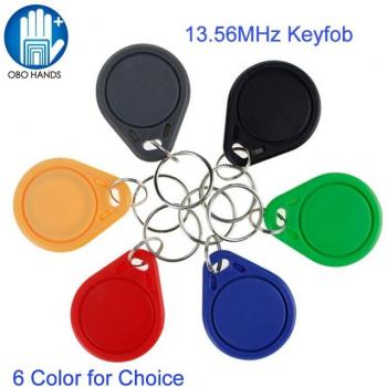 Tarjeta RFID legible escritura 13,56 MHz proximidad Keyfob NFC etiqueta llavero Token - 50 piezas