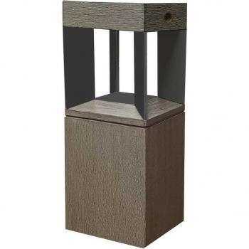 Lámpara Exterior LED Teckalu con Sensor en Teak Oscuro