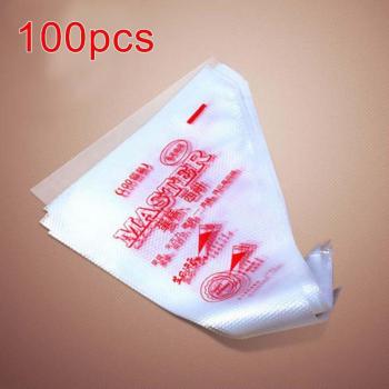 100 x Kunststoff Spritzbeutel für Zuckerglasur und Gebäck