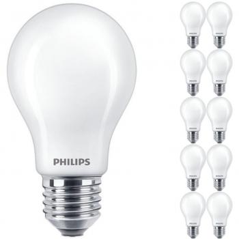 Paquete de 10 bombillas LED Philips E27 3.4W 470lm Luz Muy Cálida