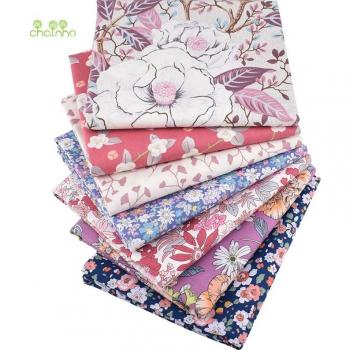 Children's Patchwork Fabric, Floral Twill Cotton, 40x50cm