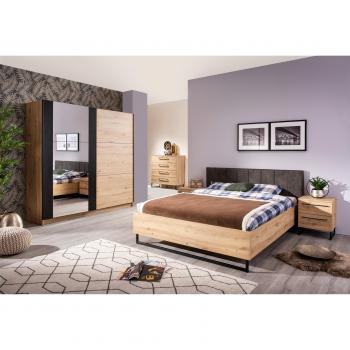 Bettgestell INOSIGN Sardinia 180 x 200 cm – Metallkufenfuß & gepolstertes Kopfteil