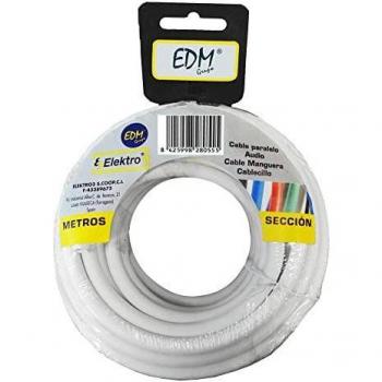 Carrete manguera tubular 2x1,5mm blanca 15m
