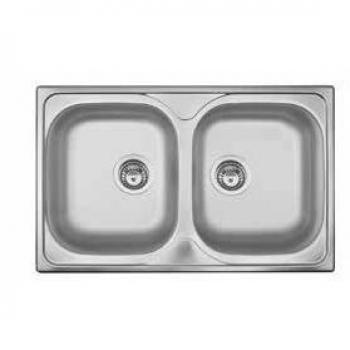 Apell OH792IPC Lavello 79X50 cm 2 Vasche Rettangolare Acciaio inossidabile