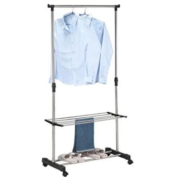 Burro de Ropa con Ruedas y Altura Ajustable