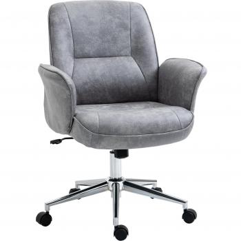 Vinsetto Swivel Ergonomic Office Chair - Light Grey