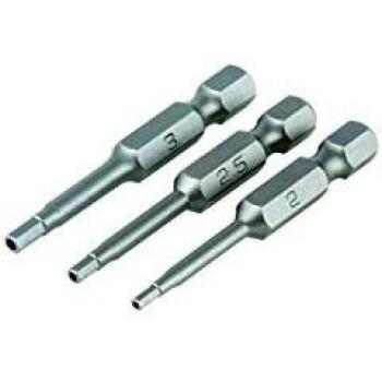 Wolfcraft Set di 3 inserti lunghi di sicurezza Solid, esagono cavo: H 2 mm, H 2,5 mm, H 3 mm