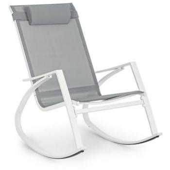 Sillón mecedor de jardín blanco Bizzotto