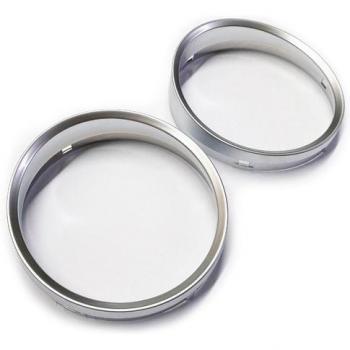 M5 Style Matte Silver Dashboard Gauge Rings Bezel Trim for BMW E60 E61 Pre-Facelift Models