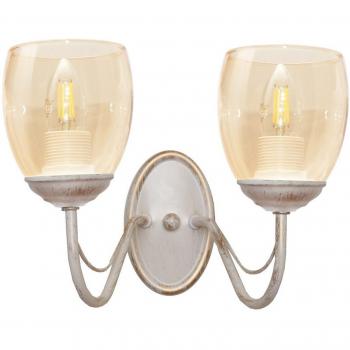 Netlighting Allena Wall Lamp White Gold Amber 27cm