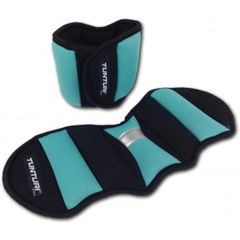 Tunturi 0.75kg Adjustable Weights for Arms and Legs (Pair) - Turquoise / Black