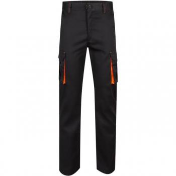 Pantalón Stretch Bicolor con Multibolsillos Talla 38