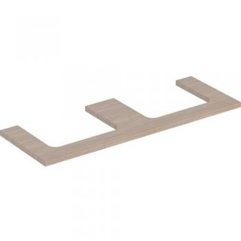 Keramag Geberit ONE Waschtischplatte, 135x3x47 cm, Eiche/Melamin, doppelt ausgeschnitten