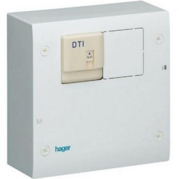 Hager TN405 4-Port RJ45 Communication Box – Grade 2 TV