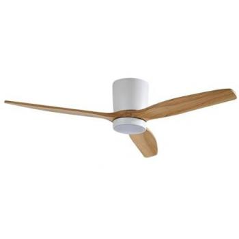 Lucande LED Ceiling Fan Faipari, White, DC, Quiet, 132cm