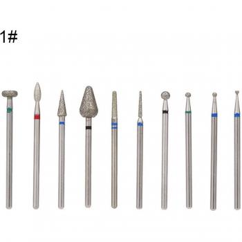 10Pcs Nail Art Grinding Bits for Nail Drill