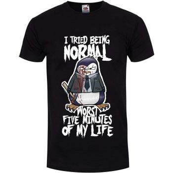 Psycho-Pinguin Männer T-Shirt: Normalität im Test