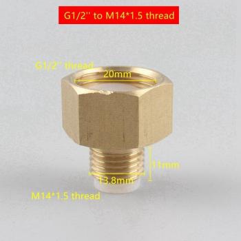 Brass Pressure Gauge Adapter for Car Washers G1/2'' to M14 M16 M18 M20*1.5