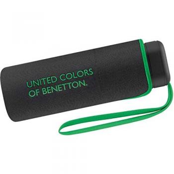 Benetton Ultra Mini Flachregenschirm Schwarz