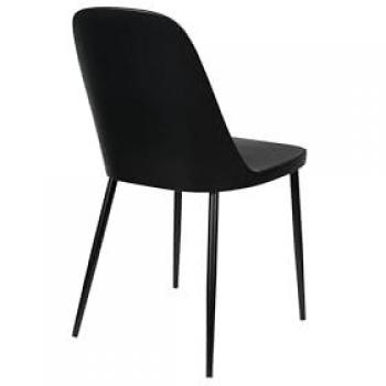Lot 2 Chaises Résine Métal Noir – Drawer