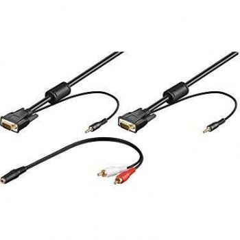 Goobay Full HD SVGA Monitor Cable +3,5mm Audio - 15 Meter