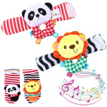 TinyTots Animal Whisper Rattle Socks