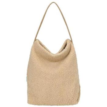 Easy Hobo Teddy Schultertasche Beige