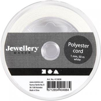 50 m Polyesterfaden 1 mm in Weiß