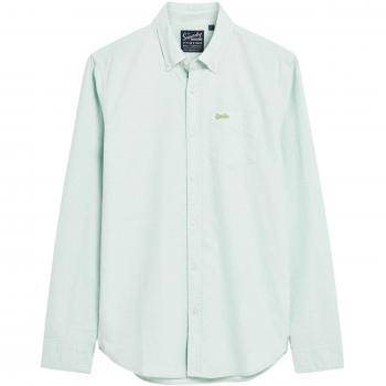 Camisa de manga larga Superdry verde para hombre