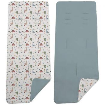 Colchoneta Dinosaura Azul Reversible DYDADOS