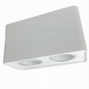 Portafocos de Techo Doble Orientable Blanco GU10 GU5.3