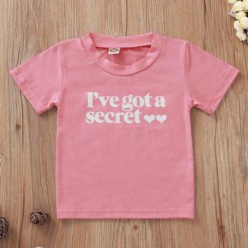 T-shirt été en coton Je vais être une grande sœur pour filles