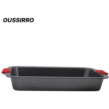 Silicone Handle Rectangular Non-Stick Baking Tray