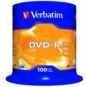 DVD-R Verbatim Plata Mate 4,7 GB 100 Piezas