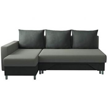 MOBILIER1 Sofá rinconero Akron 100, Suedine 1008 + Suedine 1024