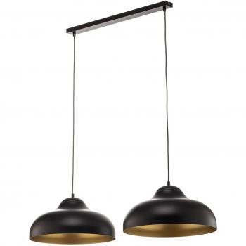 Suspension Élégance Noire & Or