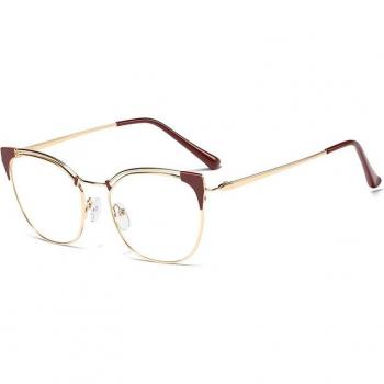 Peekaboo Retro Katzenaugenbrille Gold