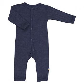 Joha Schlafoverall Merino-Wolle/Seide navy weiß