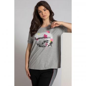 T-shirt Donna Plus Size CALM & ACTIVE con Stampa Fotografica, Grigia, Taglia 56/58, Cotone/Viscosa
