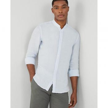 Camisa de lino slim fit blanca Hackett