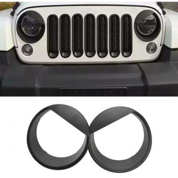 Angry Bird Front Light Bezels for 2007 Jeep Wrangler - ABS Car Accessories
