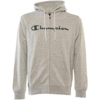 Sudadera Champion con capucha, estilo full zip, color gris – talla M