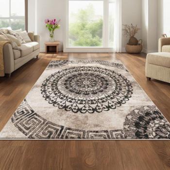 Tappeto Classico Paco Home 60x100 cm con Motivo Marmorizzato Marrone