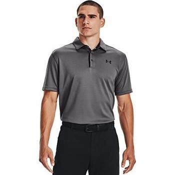 Under Armour Tech Polo Shirt for Men in Graphite and Black (Size: Small)