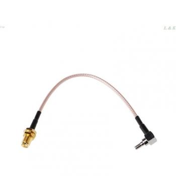 Conector ángulo recto SMA a CRC9 con cable de 15 cm RG316